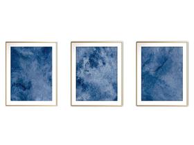 Quadro arte 30x66 canvas formas abstratas mod 177