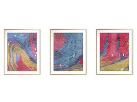 Quadro arte 30x66 canvas formas abstratas mod 231