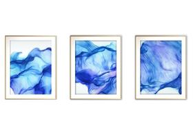 Quadro arte 30x66 canvas formas abstratas mod 245