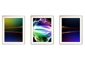 Quadro arte 30x66 canvas formas abstratas mod 263