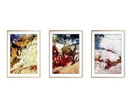 Quadro arte 30x66 canvas formas abstratas mod 52