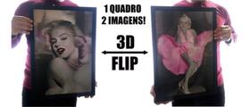 Quadro Arte 3d Marilyn Monroe Pôster Lenticular Com Moldura Quadro Arte 3d Marilyn Monroe Pôster Lenticular Com Moldura