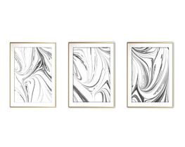Quadro arte 45x96 canvas formas abstratas mod 100
