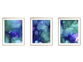 Quadro arte 45x96 canvas formas abstratas mod 205