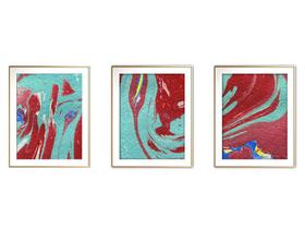 Quadro arte 45x96 canvas formas abstratas mod 221