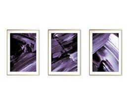 Quadro arte 45x96 canvas formas abstratas mod 78