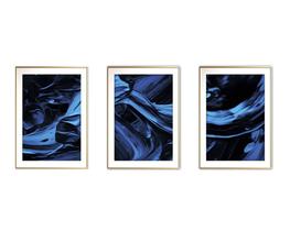 Quadro arte 45x96 canvas formas abstratas mod 86