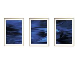 Quadro arte 45x96 canvas formas abstratas mod 93