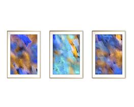 Quadro arte 55x110 canvas formas abstratas mod 105