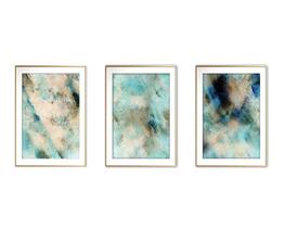 Quadro arte 55x110 canvas formas abstratas mod 112