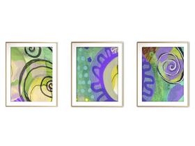 Quadro arte 55x110 canvas formas abstratas mod 236