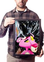 Quadro Arte A Pantera X Cor-de-rosa Decoração