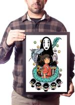 Quadro Arte A Viagem De Chihiro Anime Haku Kaonashi Quadro Arte A Viagem De Chihiro Anime Haku Kaonashi