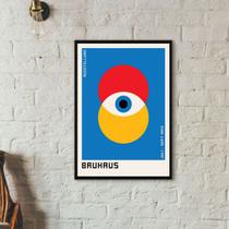 Quadro Arte Abstrata Bauhaus - Poster 24x18cm - com vidro