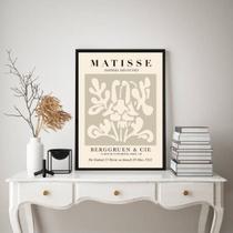 Quadro Arte Abstrata Bege - Matisse 45x34cm - com vidro