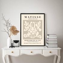 Quadro Arte Abstrata Bege - Matisse 45X34Cm