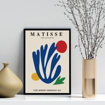 Quadro Arte Abstrata Matisse - Colorida 45x34cm - com vidro Quadro Arte Abstrata Matisse - Colorida 45x34cm - com vidro