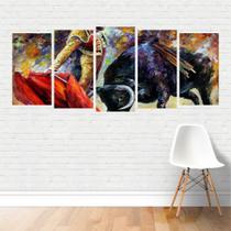 Quadro Arte Abstrato Toureiro Touro Muleta Tourada Canvas Quadro Arte Abstrato Toureiro Touro Muleta Tourada Canvas