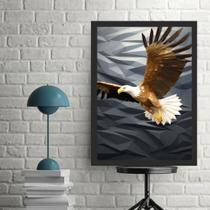 Quadro Arte Águia - Abstrato Geométrico 45X34Cm