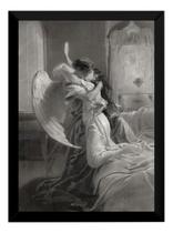 Quadro Arte Anjo Encontro Romântico 1864 Mihály Zichy