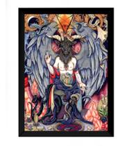 Quadro Arte Baphomet Bafomé Ritual Magia Místico Ocultismo