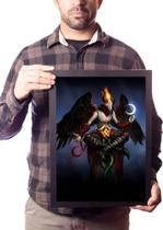 Quadro Arte Baphomet Bafomete Ocultismo Bode Magia