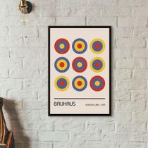 Quadro Arte Bauhaus - Circulos Ausstellung 45x34cm - com vidro