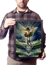 Quadro Arte Bob Marley Anjo Leão Reggae