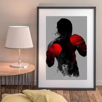 Quadro Arte Boxe Lutador - 60X48Cm