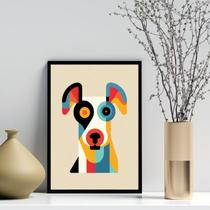 Quadro Arte Cachorro - Bauhaus 24x18cm - com vidro