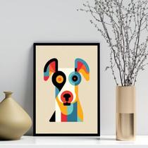Quadro Arte Cachorro - Bauhaus 24x18cm - com vidro Quadro Arte Cachorro - Bauhaus 24x18cm - com vidro