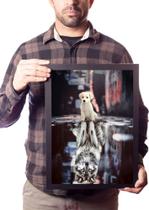 Quadro Arte Cachorro Reflexo Lobo Decoração Quadro Arte Cachorro Reflexo Lobo Decoração