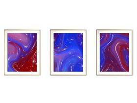 Quadro arte canvas 45x96 universo colorido mod 109