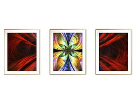 Quadro arte canvas 55x110 universo colorido mod 228