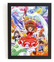 Quadro Arte Cardcaptor Sakura Geek Anime Poster Moldurado Quadro Arte Cardcaptor Sakura Geek Anime Poster Moldurado