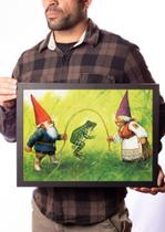 Quadro Arte Casal Gnomos E Sapo Pula Corda Decoração