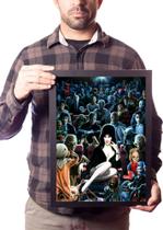 Quadro Arte Cinema Ícones Do Terror Halloween Decoração