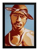 Quadro Arte Contemporanea Shepard Fairey Tupac 42x29cm