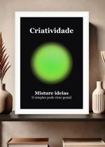 Quadro Arte/Criatividade com Vidro e Moldura Branca Tamanho:21cm x 30cm (A4) Quadro Arte/Criatividade com Vidro e Moldura Branca Tamanho:21cm x 30cm (A4)