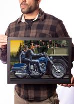 Quadro Arte David Mann Chopper Moto Clube Decoração