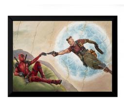 Quadro Arte Deadpool 2 Cable Hq Cinema Quadrinhos 42x29cm
