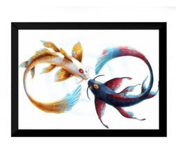 Quadro Arte Decoração Peixes Infinito Yn Yang 42x29cm Quadro Arte Decoração Peixes Infinito Yn Yang 42x29cm