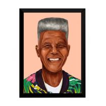 Quadro Arte Decorativo Nelson Mandela Hipster 42x29