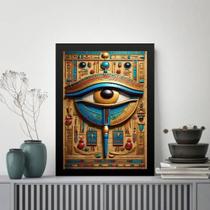 Quadro Arte Egípcia - Olho De Horus 33X24Cm - Com Vidro