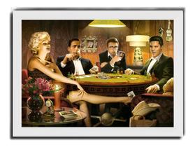 Quadro Arte Elvis Presley James Dean Marilyn Monroe Poker