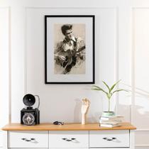 Quadro Arte Elvis Violão - 60x48cm