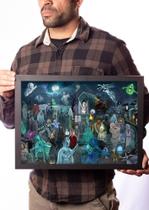 Quadro Arte Fantasmas De Filmes Classicos Terror Decoração