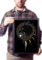 Quadro Arte Fenrir Mitologia Nórdica Valhalla Vikings - Fanarte Quadro Arte Fenrir Mitologia Nórdica Valhalla Vikings - Fanarte