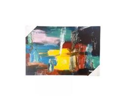 Quadro Arte Fundo Verde Água - Pintado Á Mão 16x24 Gallery Wrap