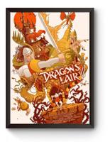 Quadro Arte Game Dragon's Lair Poster Moldurado